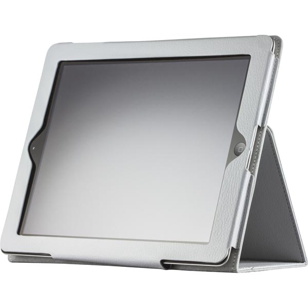 Deltaco iPad 2/3/4 tekonahkakotelo, magneetti, harmaa
